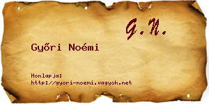 Győri Noémi névjegykártya